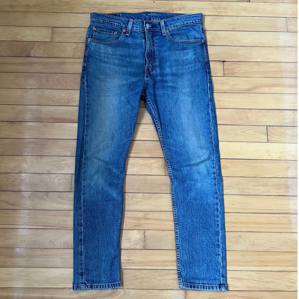 Levis 510 Skinny Jeans Mens 34x30 Medium Wash Blue Denim 5-Pocket Zip Fly